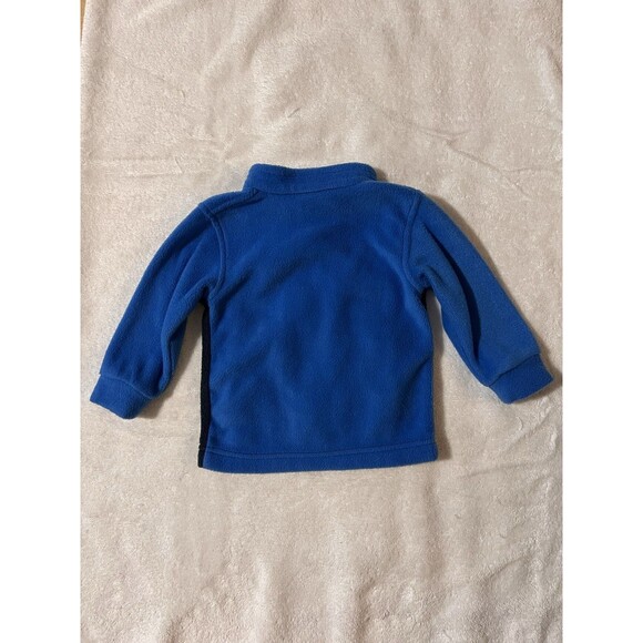 Columbia toddler Fleece Zip Up Jacket, Blue And Navy, size 12-18M - Picture 3 of 4